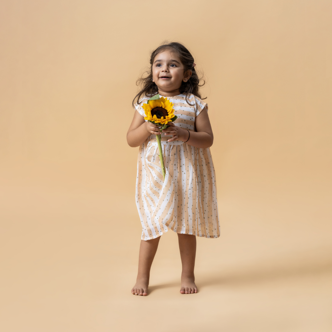 Aria Yellow Flutter Dress