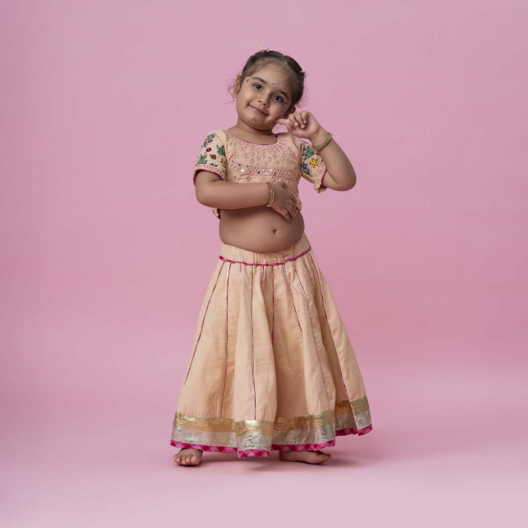 Peach chaniya choli