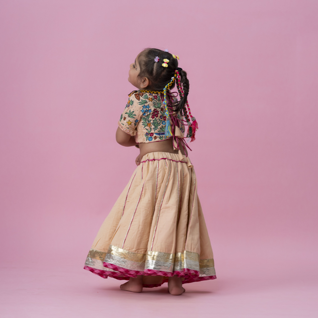 Peach chaniya choli