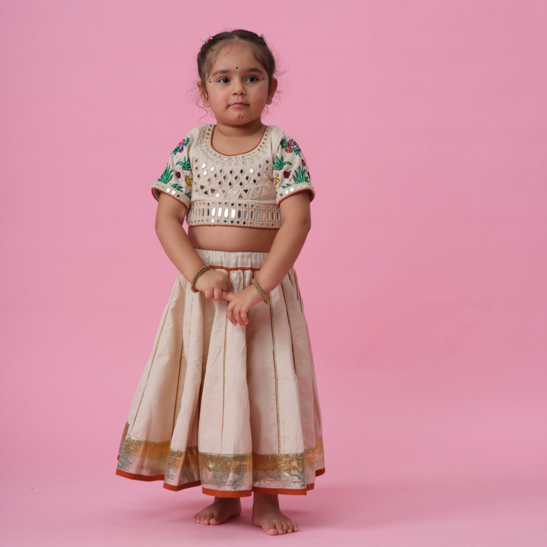 Beige chaniya choli