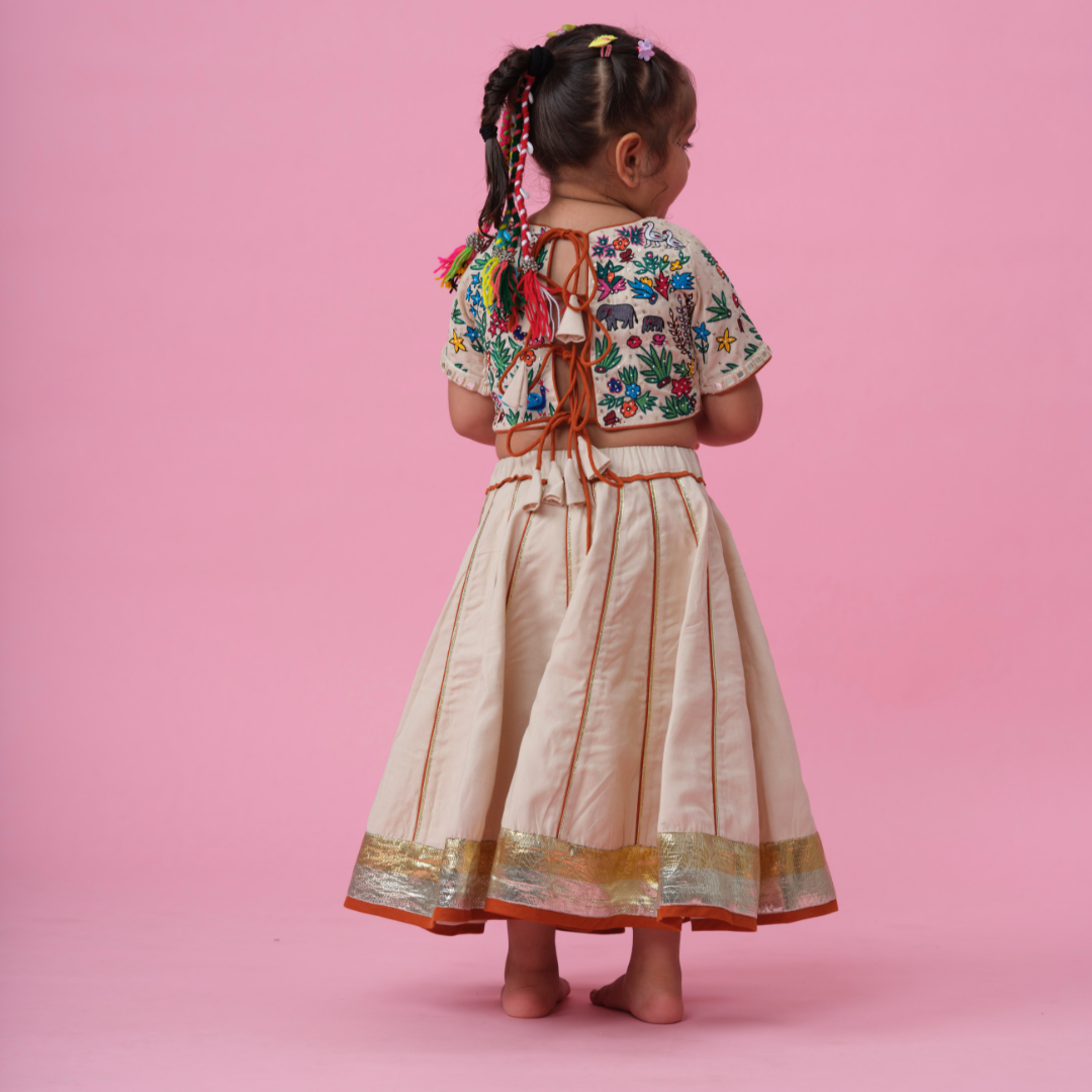Beige chaniya choli