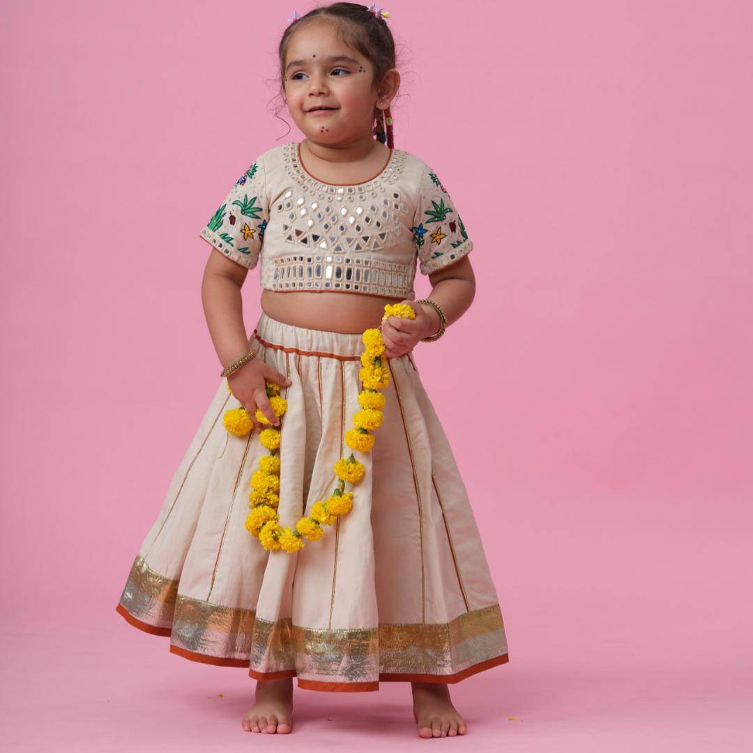 Beige chaniya choli