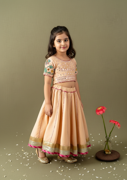Peach chaniya choli
