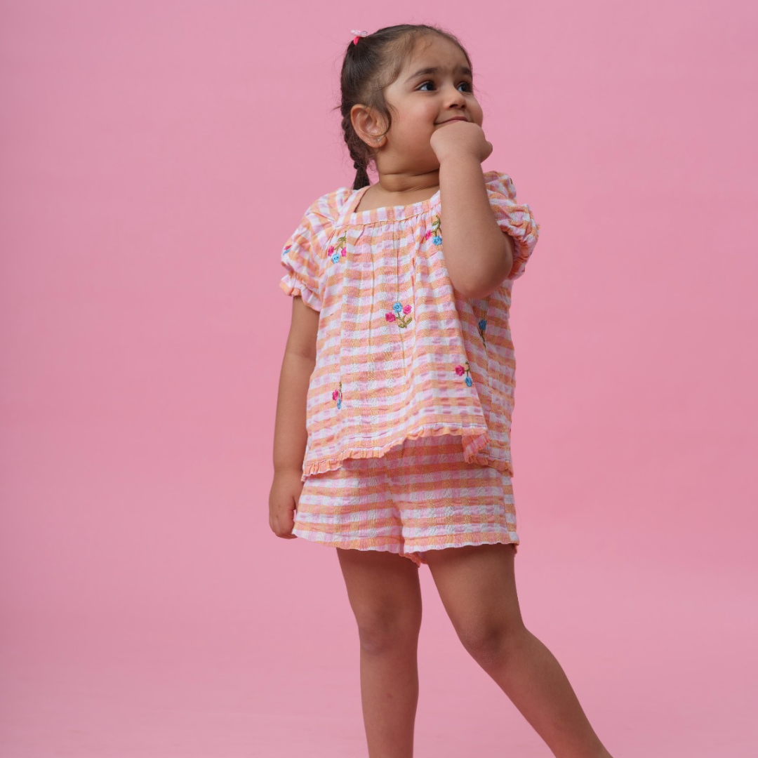 Girly Gingham Co-ord Set