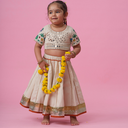 Beige chaniya choli