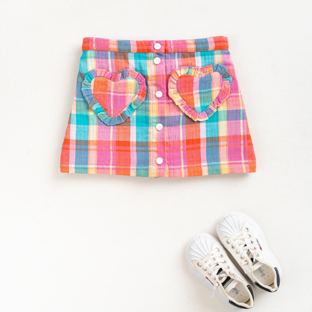Candy check heart skort