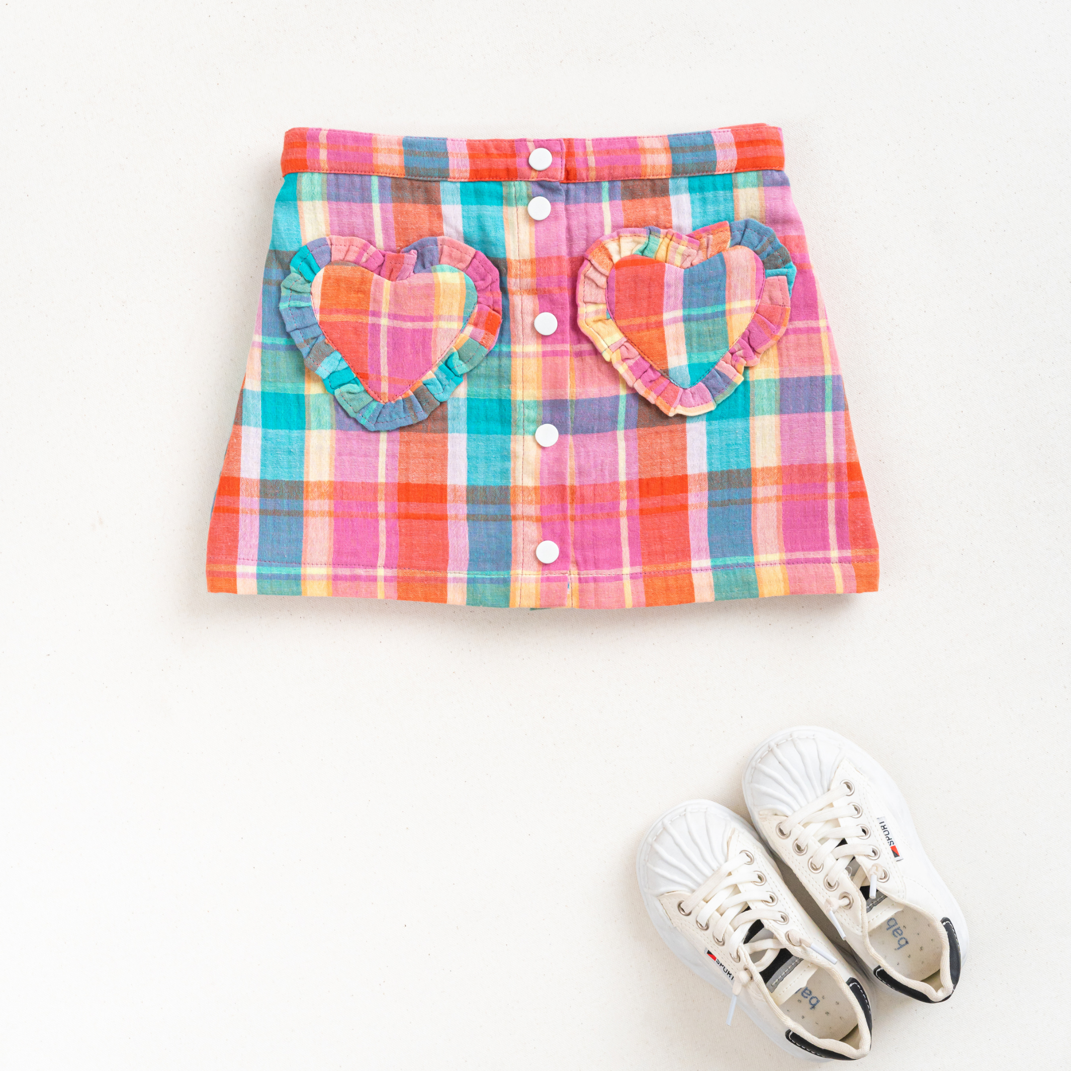 Candy check heart skort