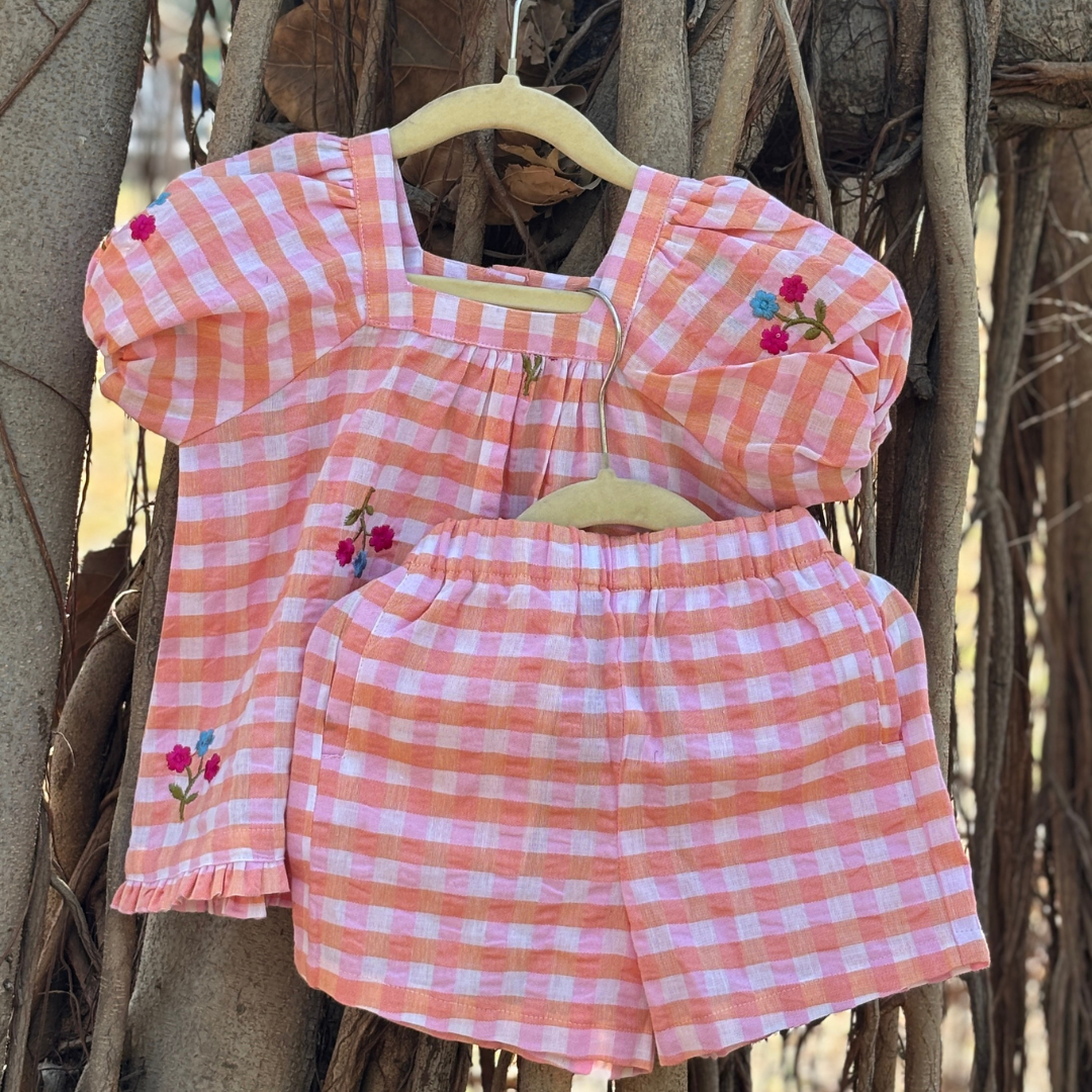 Girly Gingham Co-ord Set