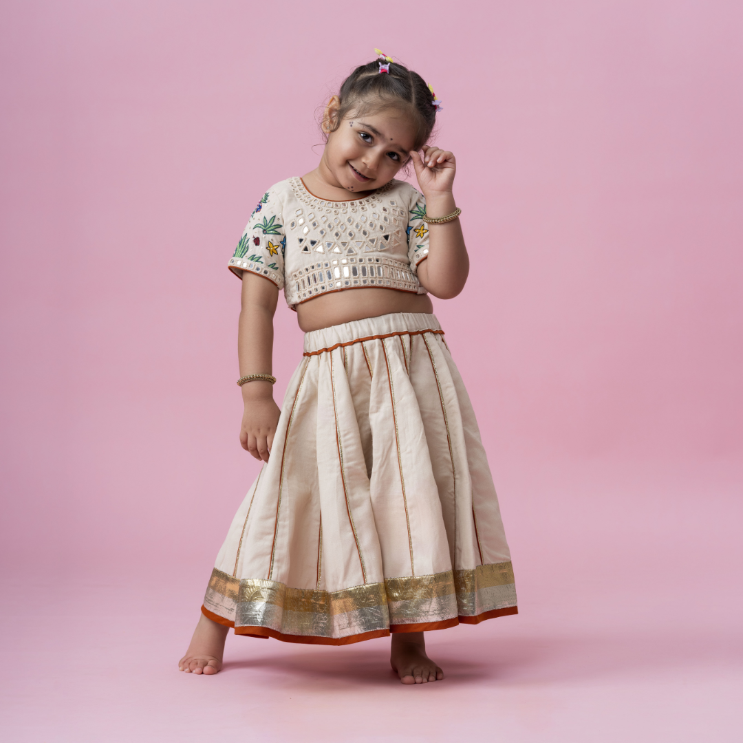 Beige chaniya choli