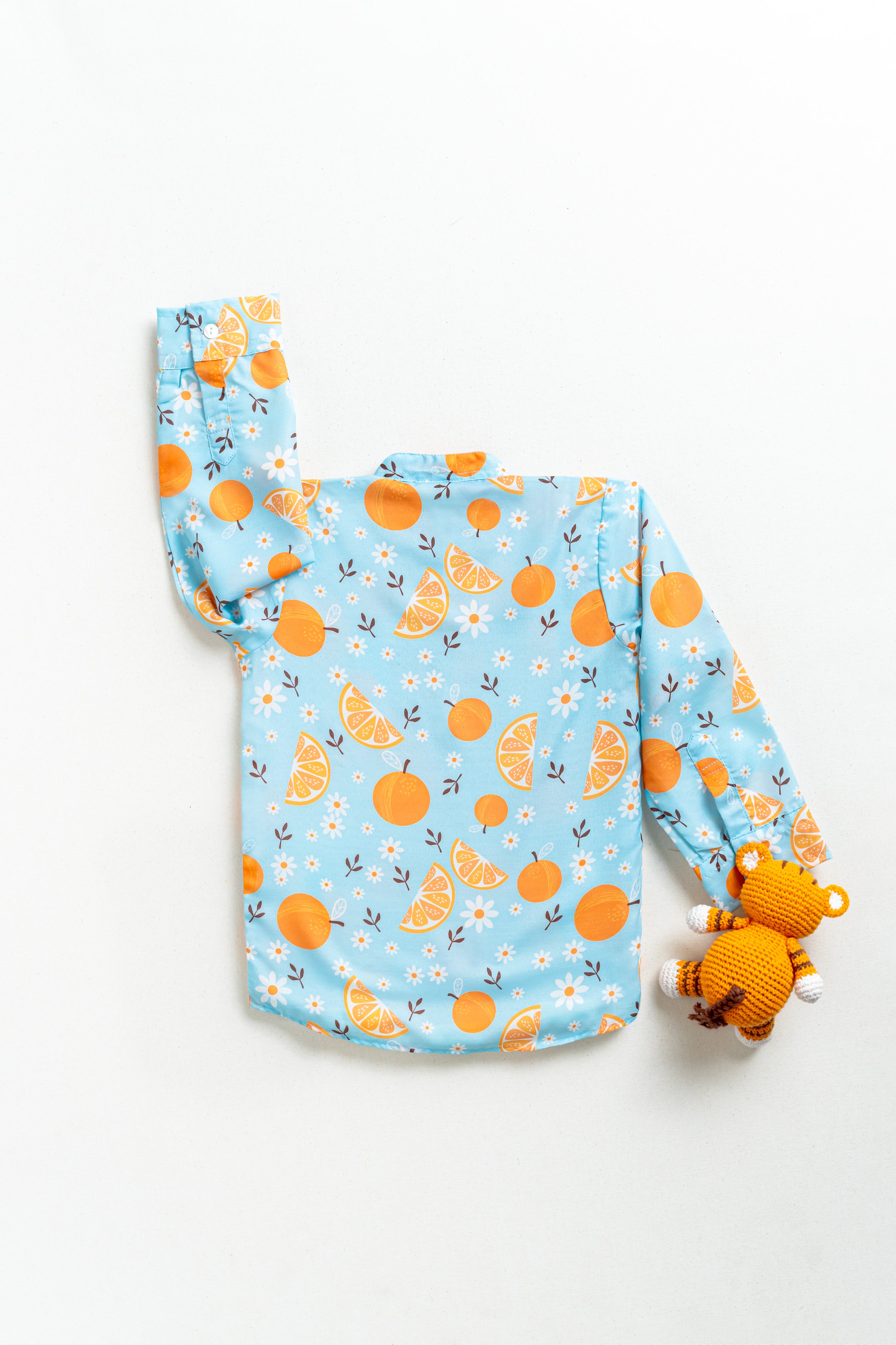 Orange Burst Kurta Shirt