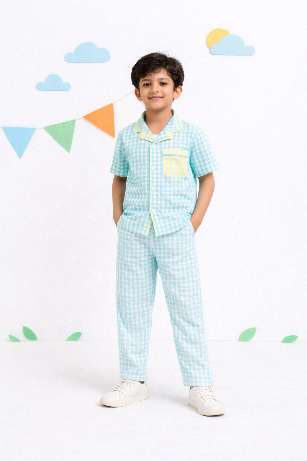 Mint Pop Gingham Set