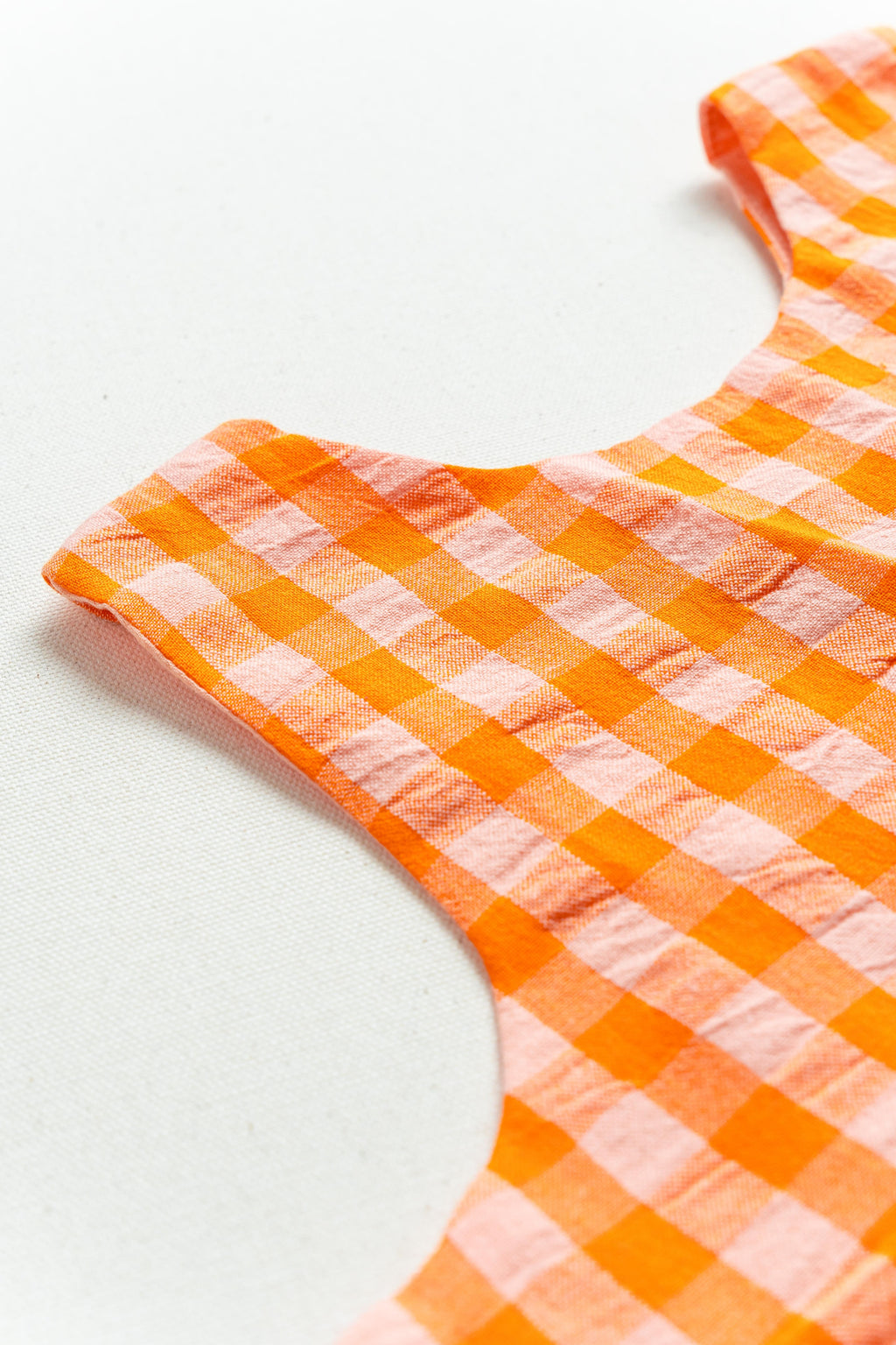 Sunset Gingham Wrap Top