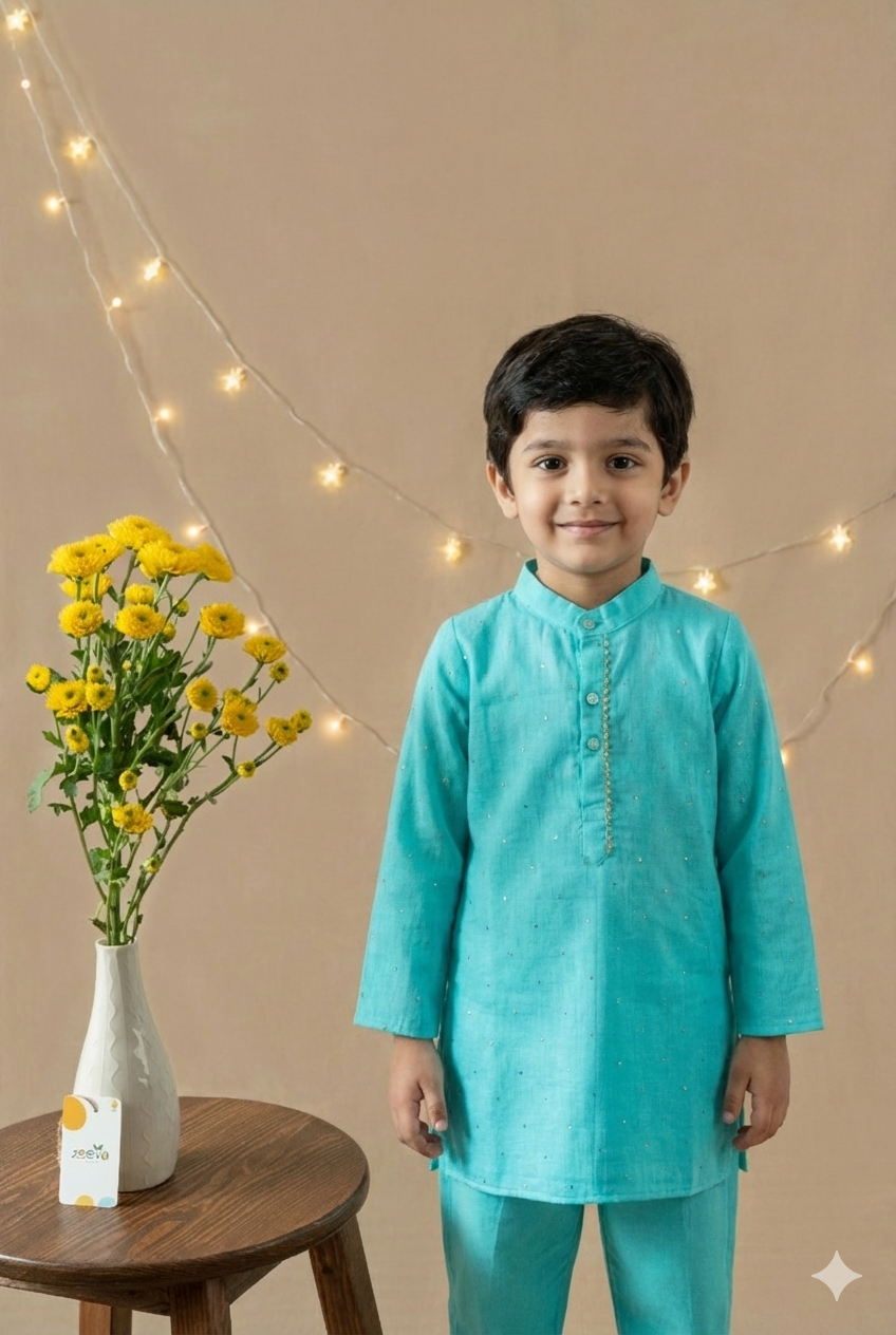 Ocean mist kurta set: