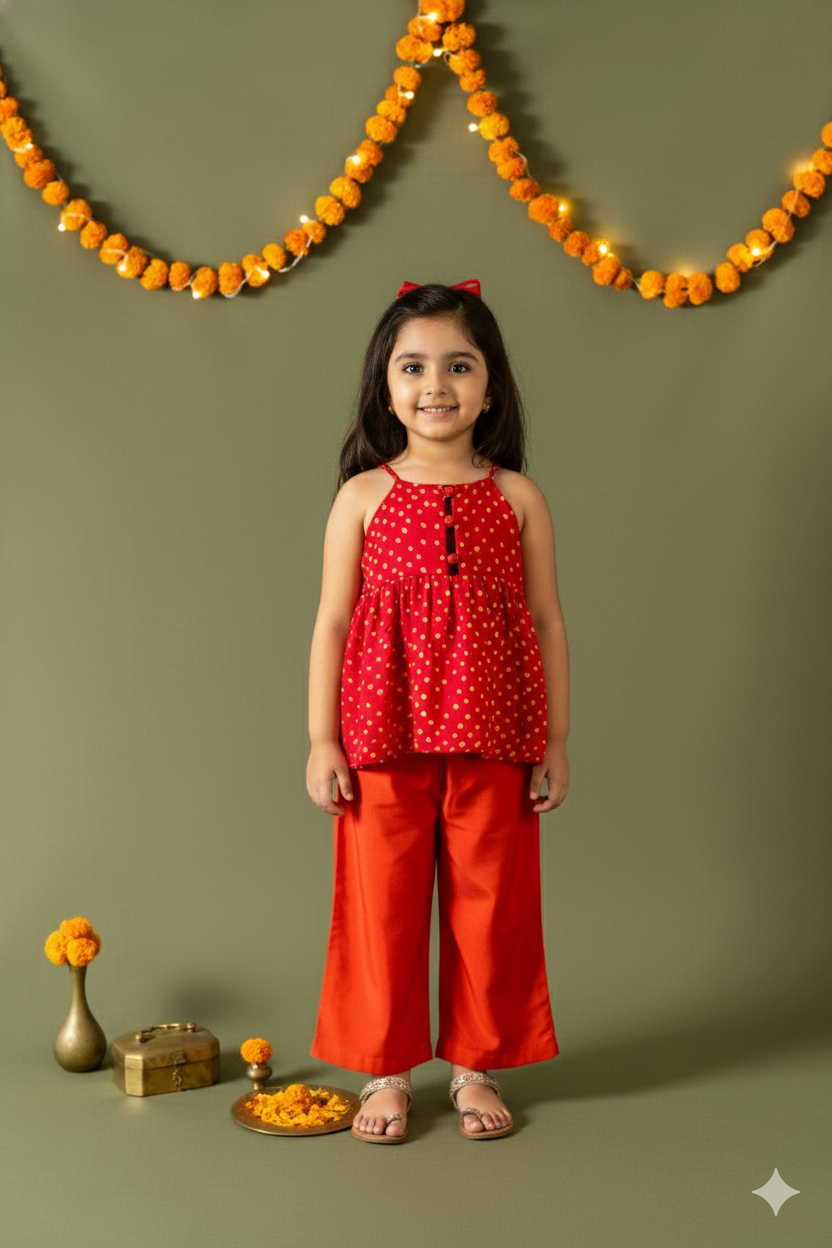 Gulmohar Bandhani Set