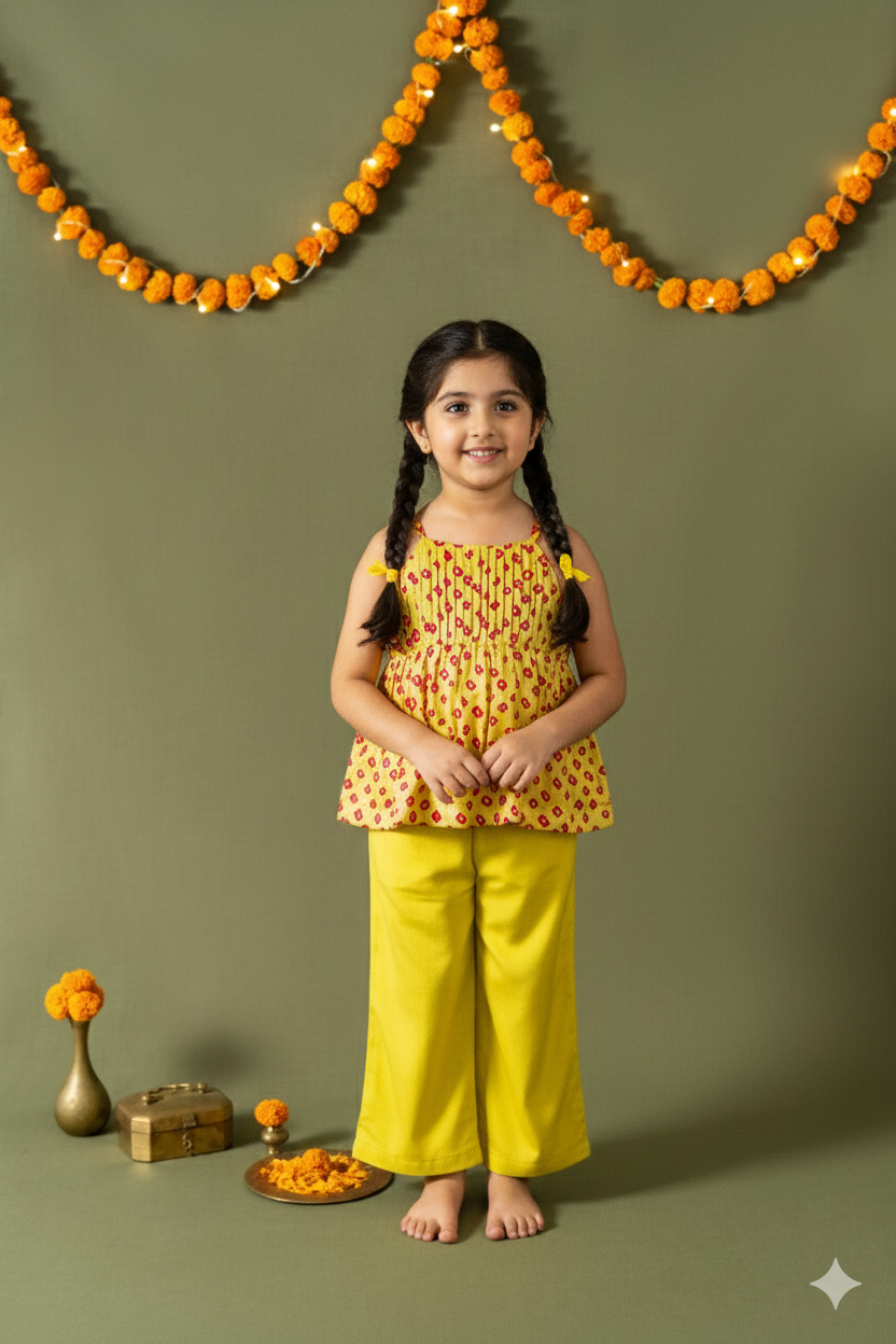 Sunshine Bandhani Set