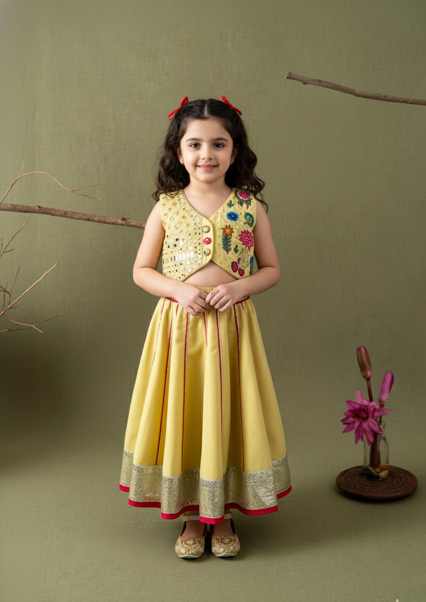 Yellow chaniya choli