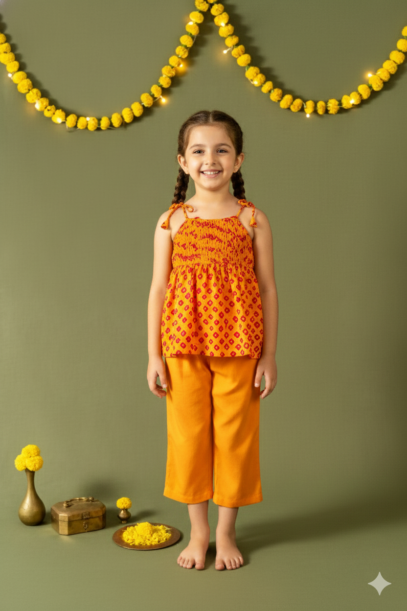 Kesar Bandhani Set