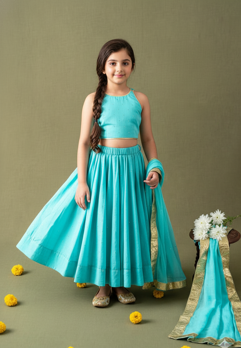 Neela Lehenga choli
