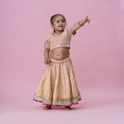 Peach chaniya choli