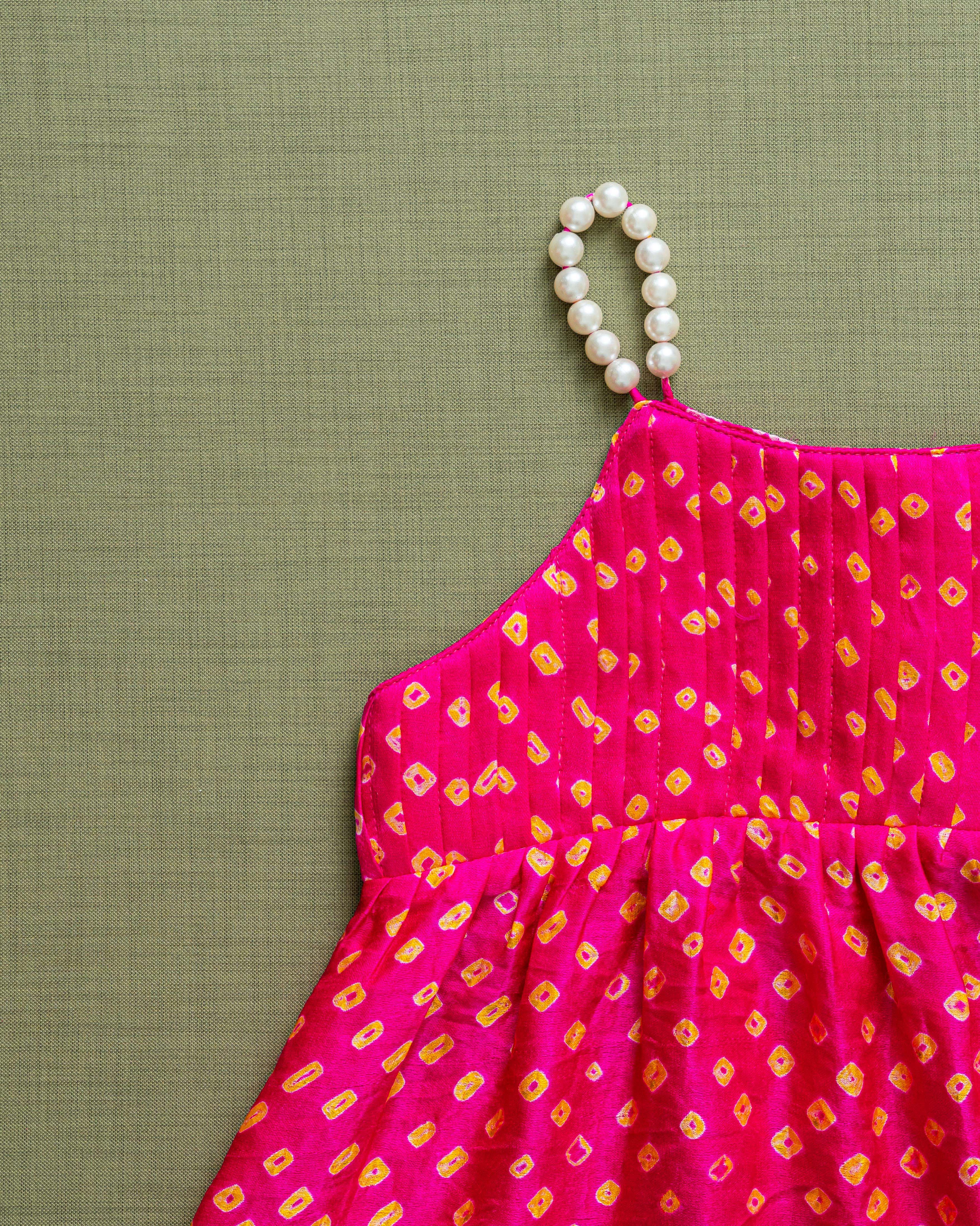 Gulaabi Bandhani Set