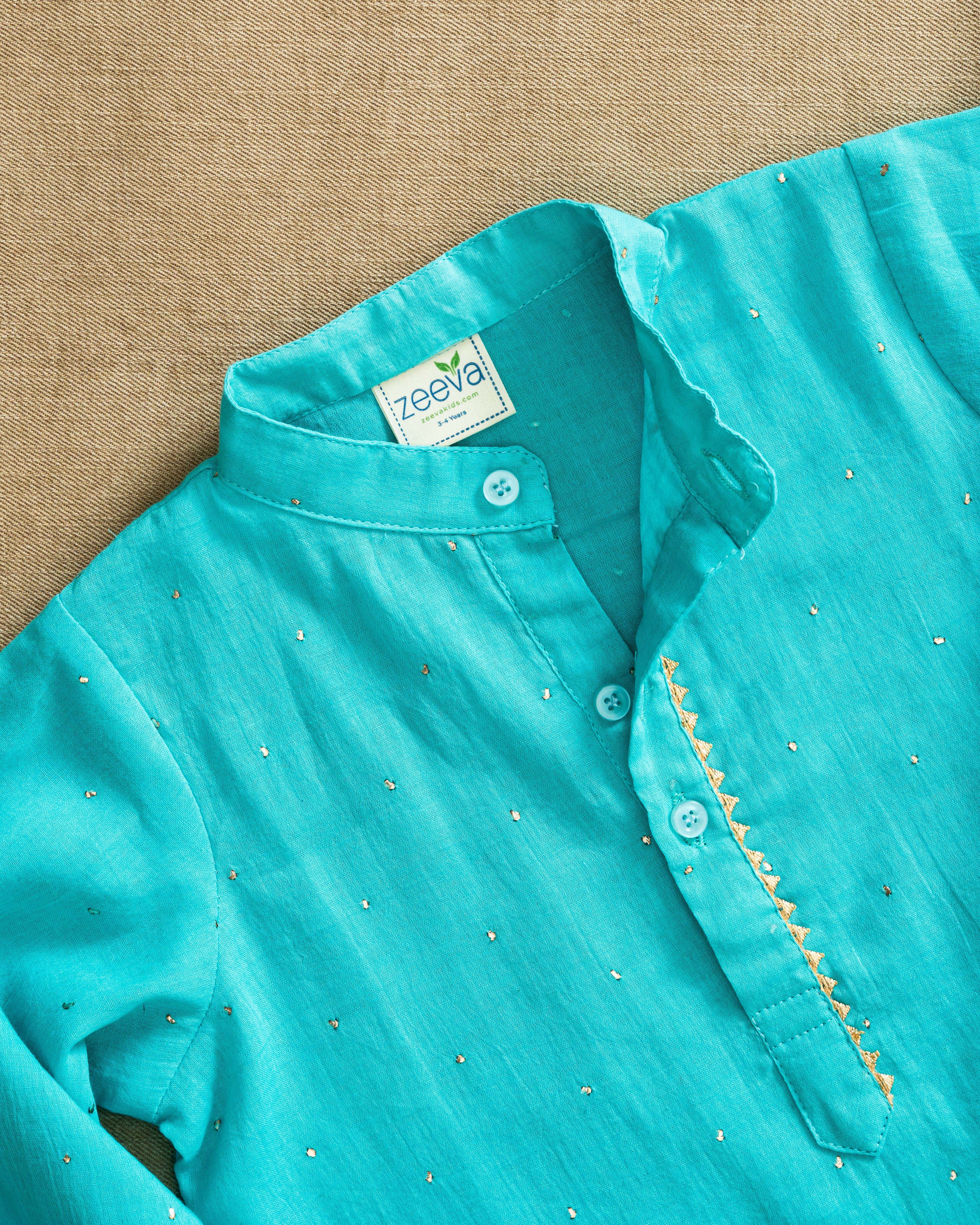 Ocean mist kurta set: