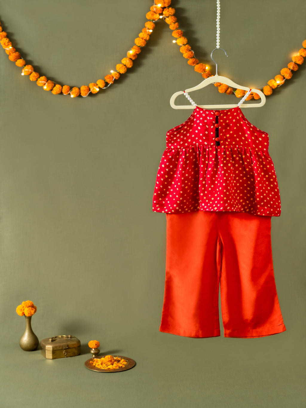 Gulmohar Bandhani Set