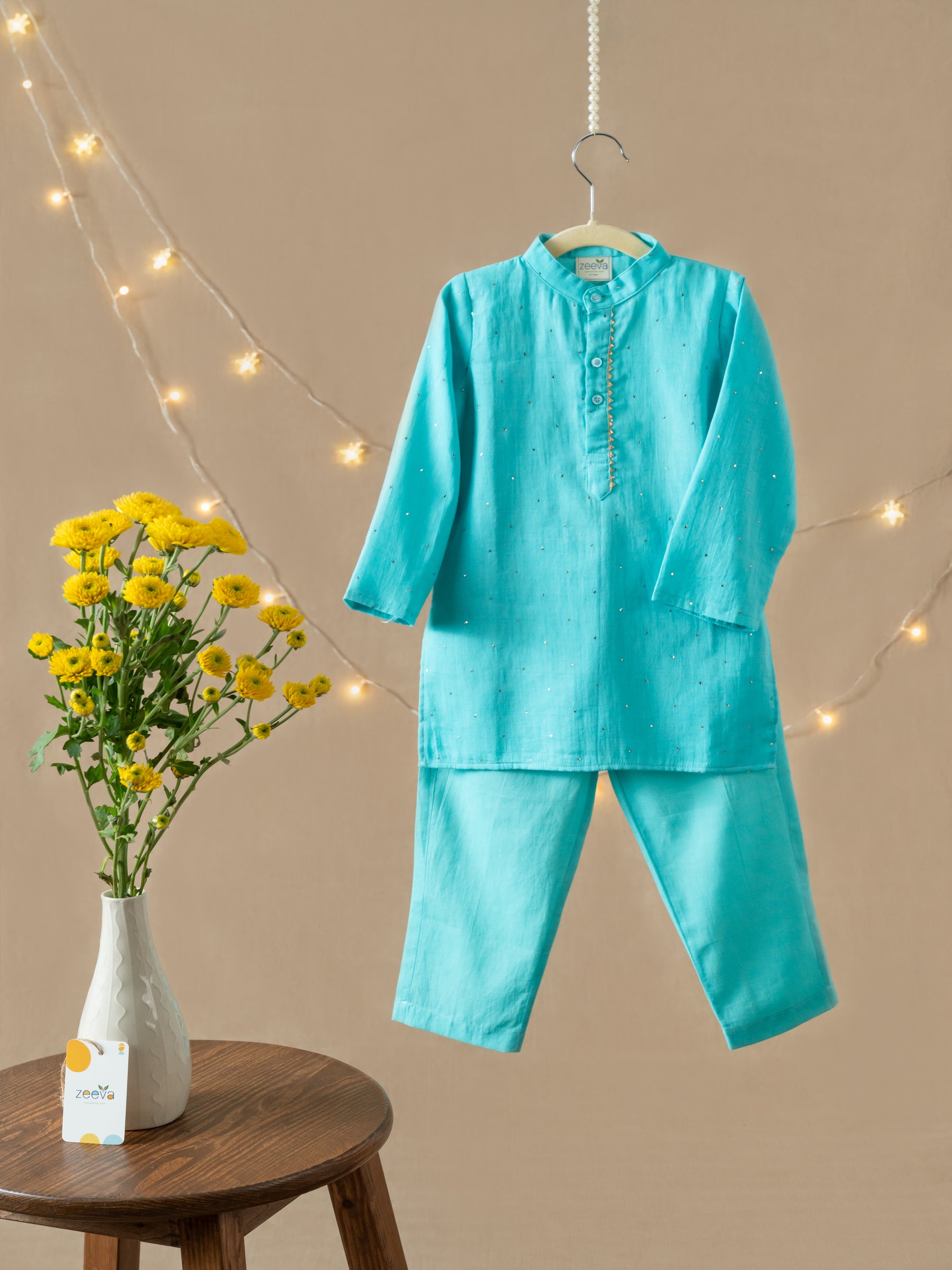 Ocean mist kurta set: