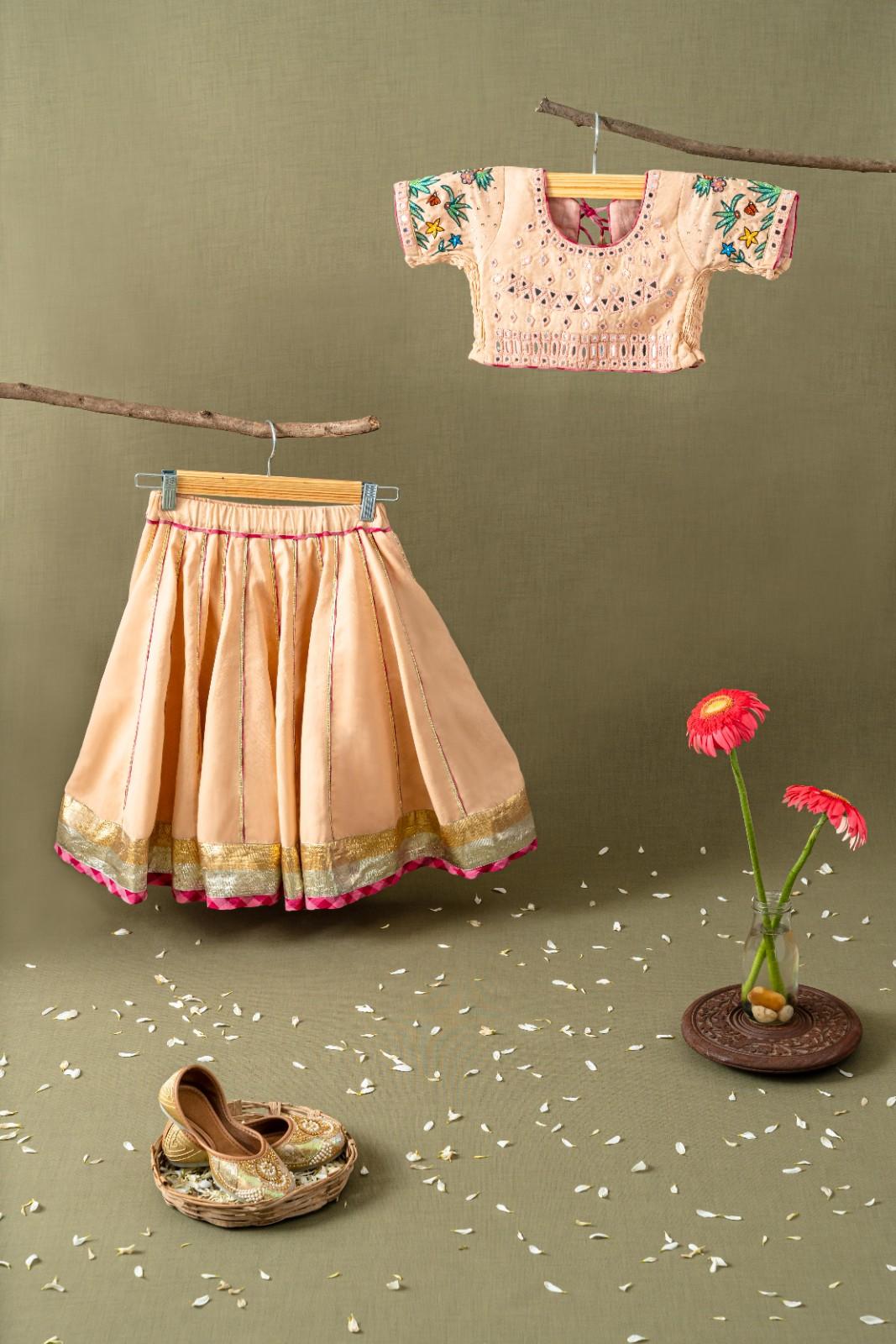 Peach chaniya choli