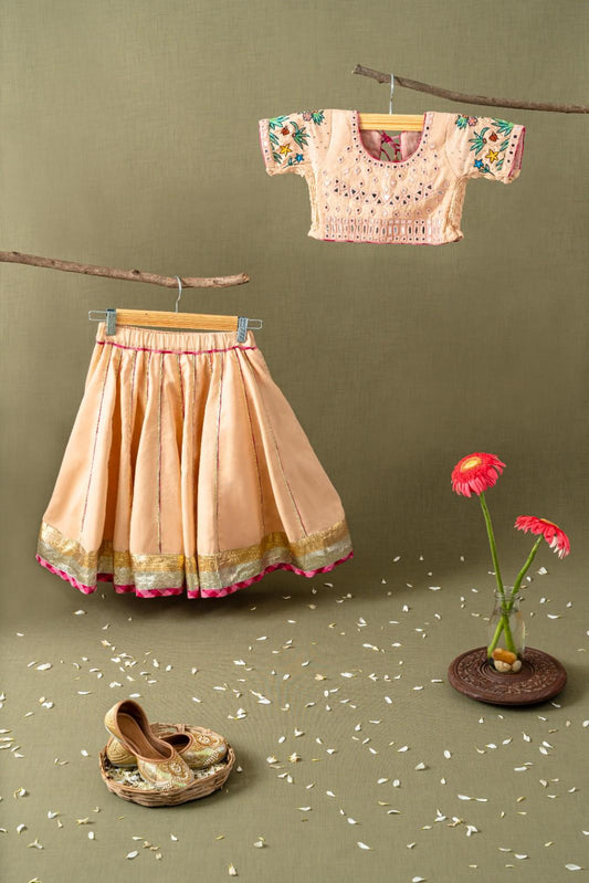 Peach chaniya choli