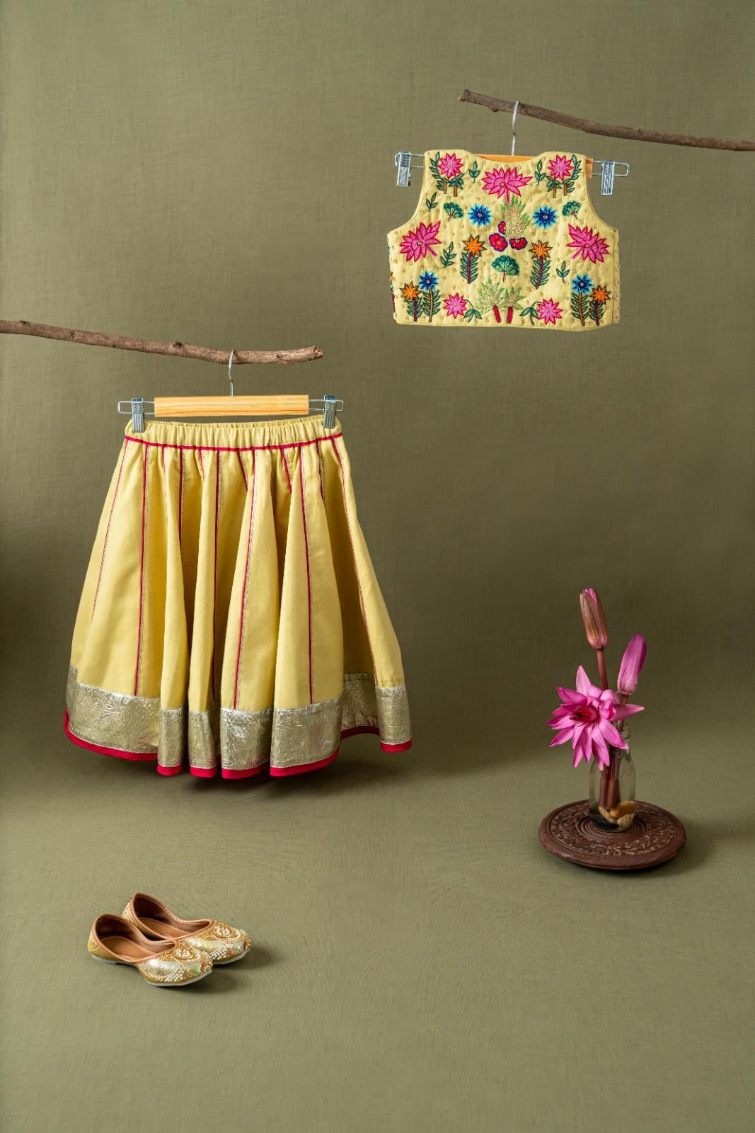 Yellow chaniya choli