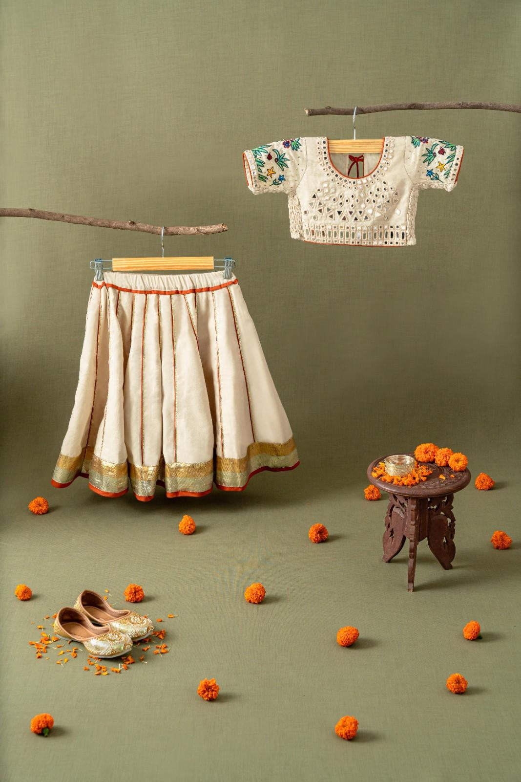 Beige chaniya choli