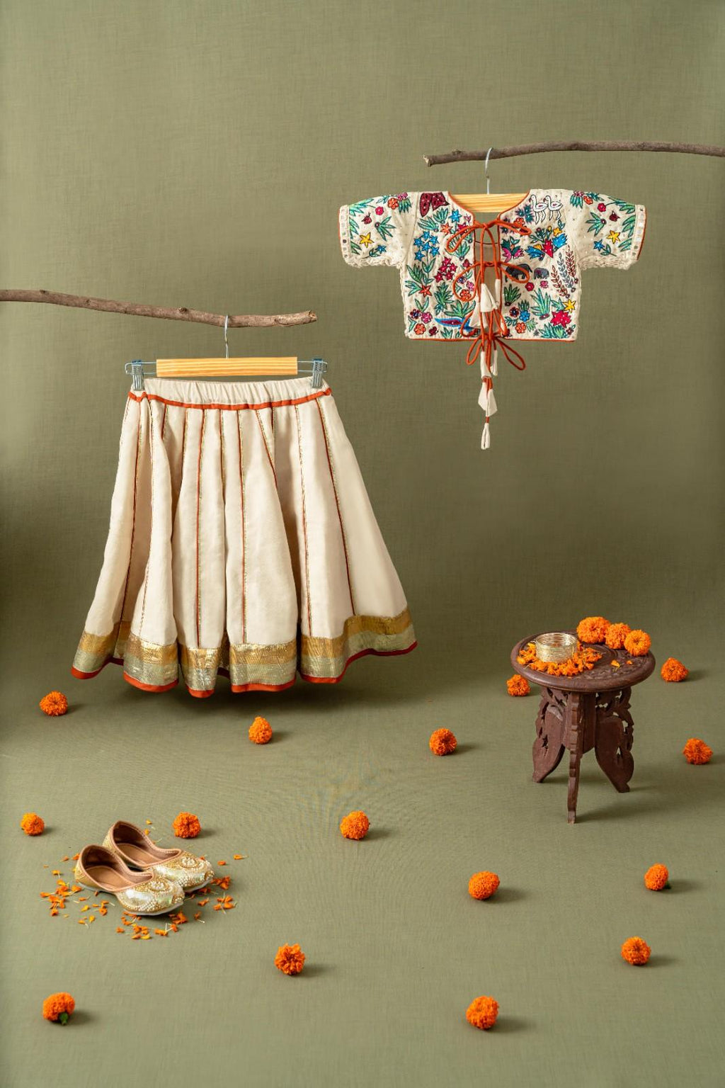 Beige chaniya choli